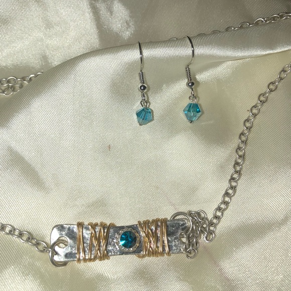 🆕Turquoise & silver pendant & earrings NWT - Picture 3 of 8